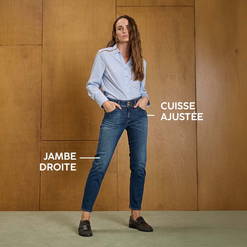 jeans regular femme le temps des cerises